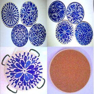 Rhinestone Delft Coasters